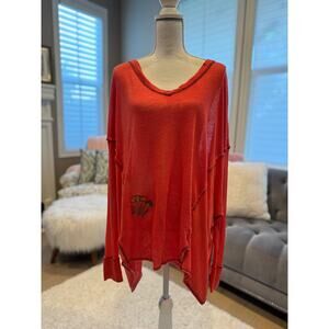 Upcycled We The Free Oversized Mushroom Sweater Size XS to XL 1-2 DAY QUICK SHIP